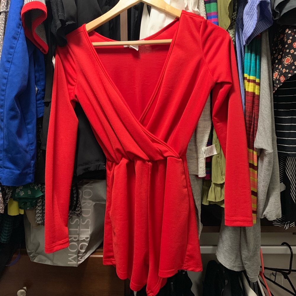 Red Glamorous romper XS